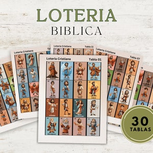 Christian Bible Lottery Game in SPANISH | Bingo Bible | Bible Edition Game | Bible Printable Games | Church Games | Sunday School