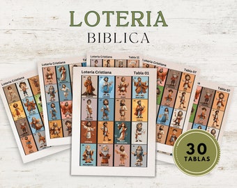 Christian Bible Lottery Game in SPANISH | Bingo Bible | Bible Edition Game | Bible Printable Games | Church Games | Sunday School