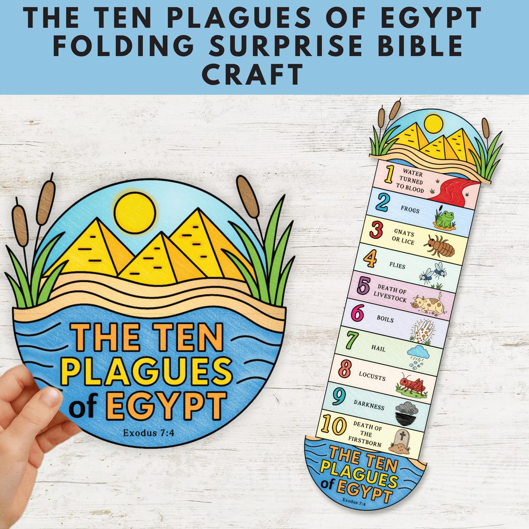 Ten Plagues of Egypt Folding Surprise Bible Craft | Printable Bible ...
