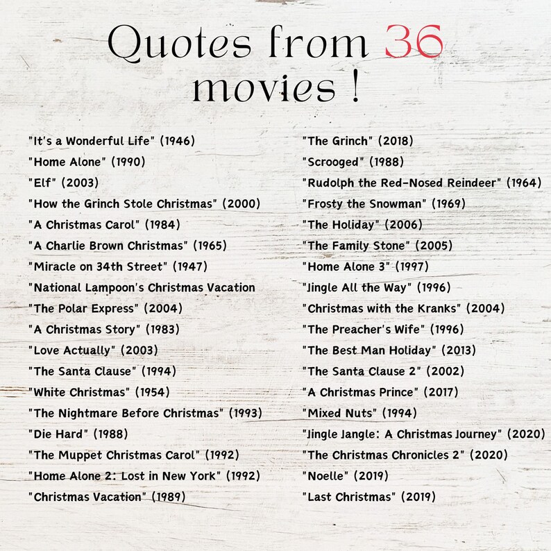 Christmas Name That Movie Game Printable Christmas Movie Game Christmas
