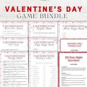 Valentines Day Games | Couple Games Printable | Date Night Games | Fun Party Games for Couples | Couples Night Games