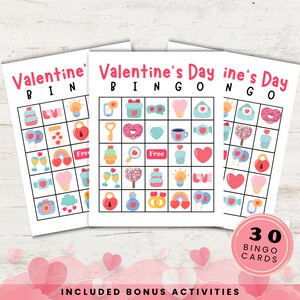 Valentine&#39;s Day Bingo | Valentine&#39;s Bingo | Valentines Day Activity For Kids | Valentine&#39;s Games | Valentine&#39;s Party Game | Instant Download