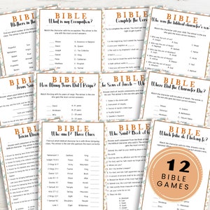 Bible Games Bundle | Bible Study Games | Bible Games for Adults | Bible Memory | Bible Game Printable | Youth Group Game | Bible Trivia