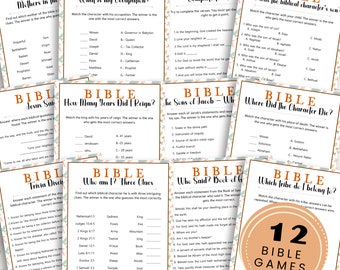 Bible Games Bundle | Bible Study Games | Bible Games for Adults | Bible Memory | Bible Game Printable | Youth Group Game | Bible Trivia