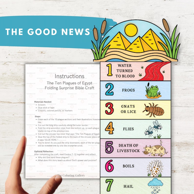 Ten Plagues of Egypt Folding Surprise Bible Craft | Printable Bible ...