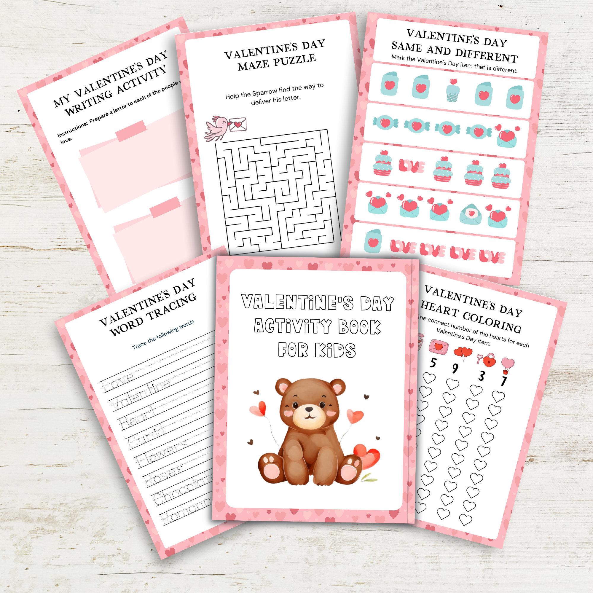 25 Printable Valentine's Day Kid's Activities Valentine's Day Bundle ...