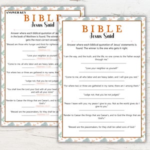 Bible Games, Jesus Said Game | Bible Games for Kids, Bible Games for Family, Women&#39;s Ministry Games, Bible Games Printable