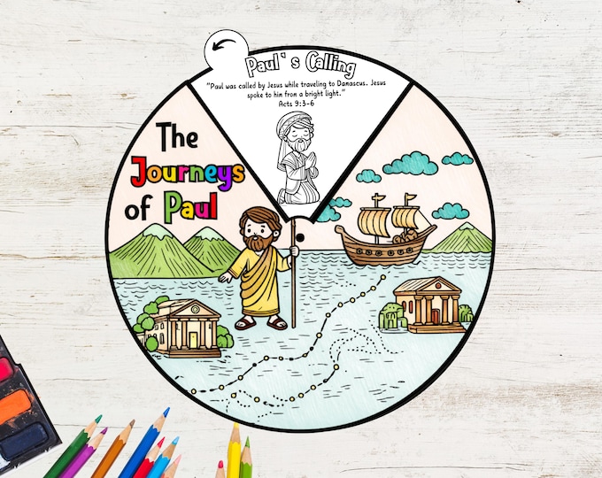 Jesus Calms the Storm Wheel Craft Printable Kit, Miracles of Jesus ...