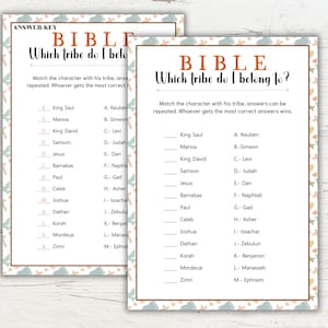 Bible Games, Which tribe do I belong to Game | Bible Games for Kids, Bible Games for Family, Women&#39;s Ministry Games, Bible Games Printable