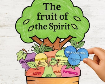 Fruit of the Spirit Pocket Craft for Kids | Bible Coloring Activity | Printable Galatians Lesson | Sunday School Craft | Christian Activity
