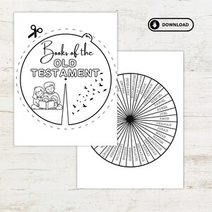 Old & New Testament Coloring Wheel | Books of the Bible | Printable ...