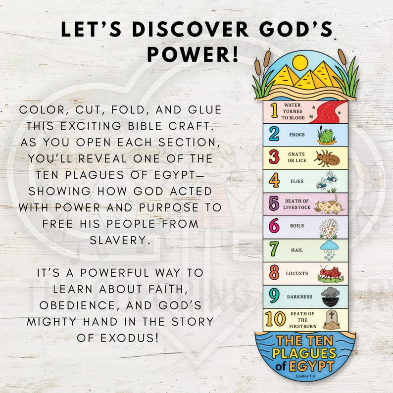 Ten Plagues of Egypt Folding Surprise Bible Craft | Printable Bible ...