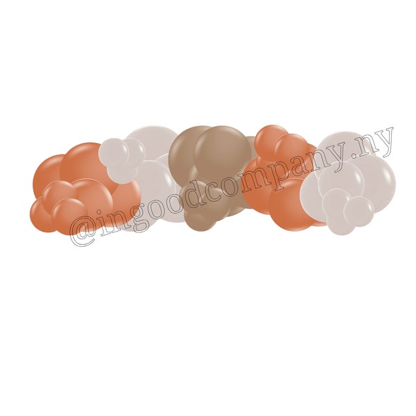 balloon garland template - 5ft. *DIGITAL DOWNLOAD*