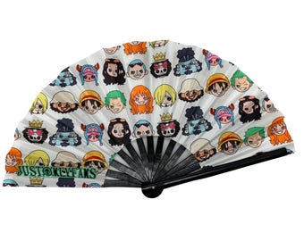 Hand Designed Rave Fans | Hand Fans | Festival/Events | Bamboo - Rave Accessories | Unique - Clacking Fan | EDM | Anime