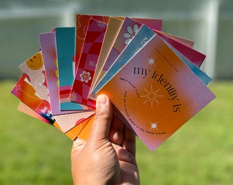Biblical Affirmations cards for Christian Teen Girls (Stand INCLUDED)