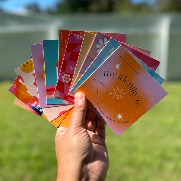 Biblical Affirmations cards for Christian Teen Girls (Stand INCLUDED)