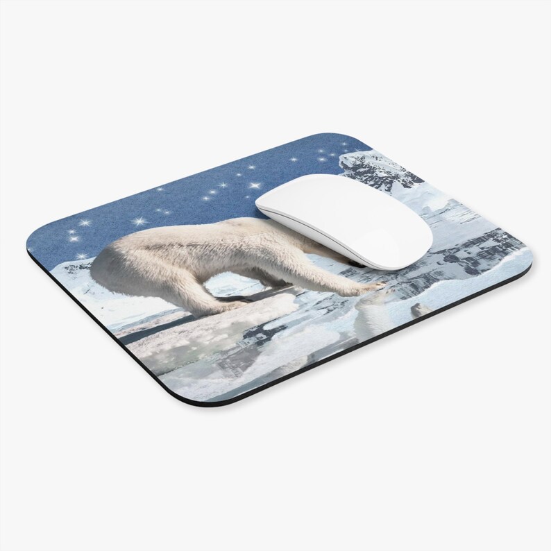 Polar Bear Mouse Pad rectangle Etsy