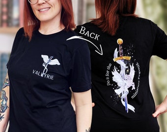 ACOTAR Valkyrie Sword Shirt | Do it for the miniature pegasus! | Officially Licensed Sarah J Maas Merch from A Court of Silver Flames