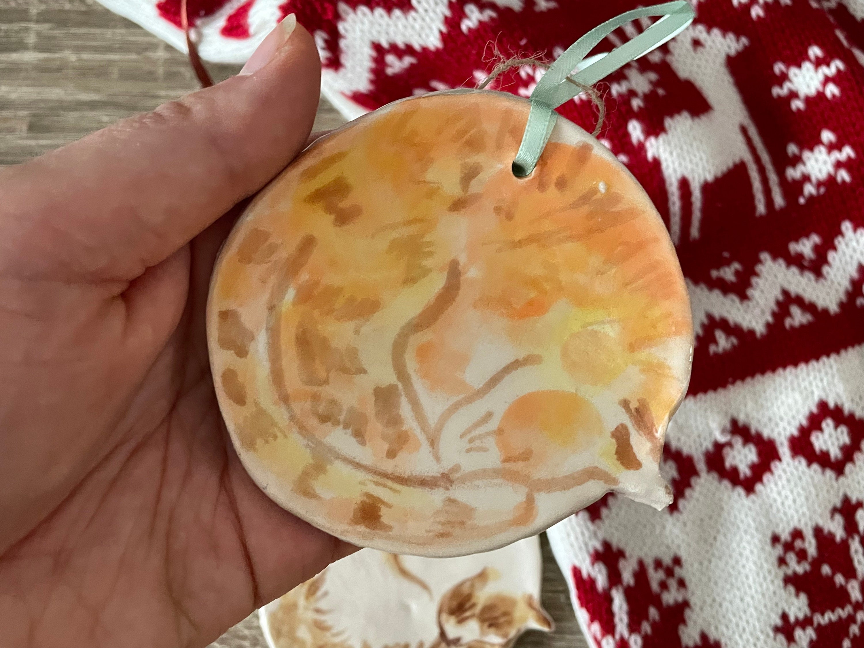 Ceramic Cat Tree Decoration / Hanging Christmas Dec / Cats Etsy UK