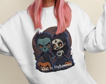 Unisex Vintage Halloween Sweatshirt, Halloween Sweater, Halloween Crewneck, Spooky Season, Halloween Costume Sweatshirt