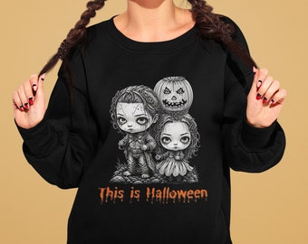 Unisex Vintage Halloween Sweatshirt, Halloween Sweater, Halloween Crewneck, Spooky Season, Halloween Costume Sweatshirt