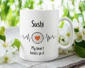 Sushi Mug,  Sushi Coffee Mug, Funny Sushi Gift, Cute Sushi Gift, Personalized Sushi Mug, Custom Sushi, Love sushi mug, Japanese Mug