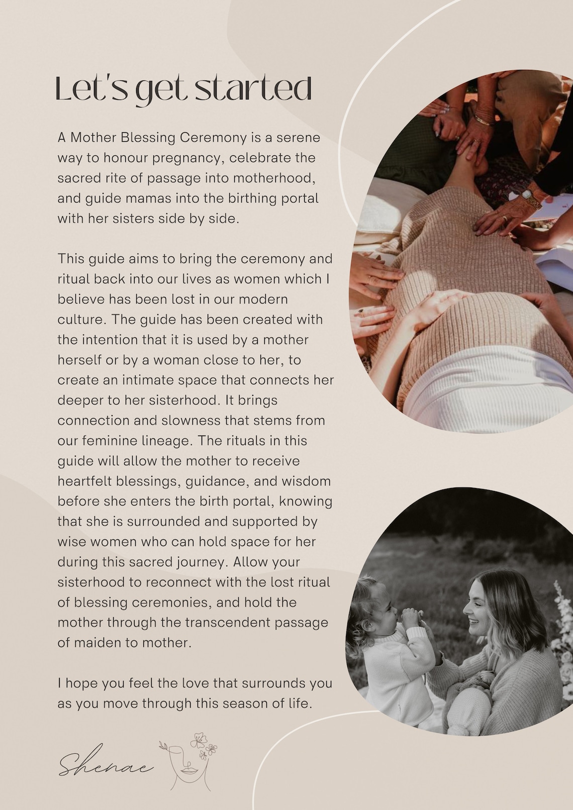 Mother Blessing Ceremony Guide Blessingway Baby Shower Etsy