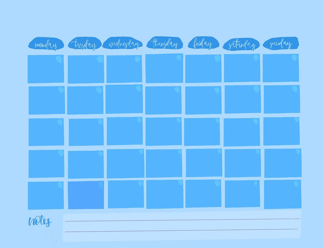 Digital Fillable Calendar Etsy