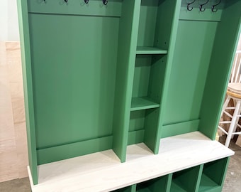 entryway bench / mud room locker. introducing our middle river 2.0 entryway bench