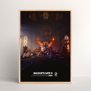 Baldur's Gate 3 Poster [ Physical Print | Game Wall Art | Poster Art Print | Poster Gift | Wall Poster | Video Game | PC Gaming Setup ]