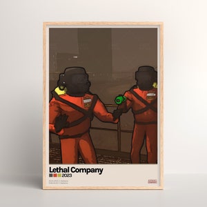 Lethal Company Poster [ Physical Print | Game Wall Art | Poster Art Print | Poster Gift | Video Game | PC Gaming Setup | Game Room ]
