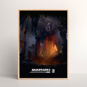 Baldur's Gate 3 Poster [ Physischer Druck | Spiel Wandkunst | Poster Kunstdruck | Poster Geschenk | Wandposter | Videospiel | PC-Gaming-Einstellungen ]