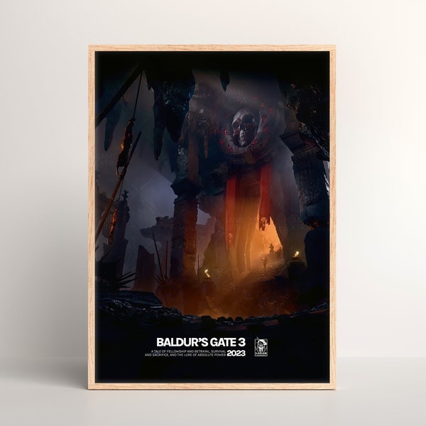 Baldur's Gate 3 Poster [ Physical Print | Game Wall Art | Poster Art Print | Poster Gift | Wall Poster | Video Game | PC Gaming Setup ]