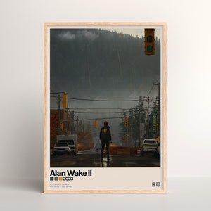 Alan Wake II Poster [ Physical Print | Game Wall Art | Poster Art Print | Poster Gift | Video Game | PC Gaming Setup | Game Room ]