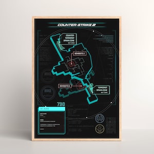 Counter-Strike x Nuke Map Poster [ Arte de pared del juego / Impresión de póster / Impresión de arte / Regalo de póster / Póster de pared / Videojuego / FPS / CSGO / CS2 ]