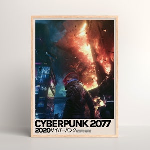 Cyberpunk 2077 Poster [ Physischer Druck | Spiel Wandkunst | Poster Kunstdruck | Poster Geschenk | Wandposter | Videospiel | PC-Gaming-Einstellungen ]