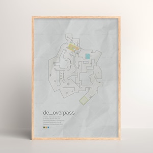 Counter-Strike x Viaduct Kaart Poster [Game Wall Art | Posterafdruk | Kunstdruk | Postercadeau | Muurposter | Videogame | FPS | CSGO | CS2]