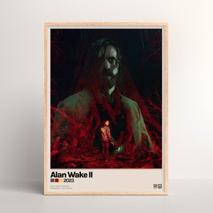 Alan Wake II Poster [ Physischer Druck | Spiel Wandkunst | Poster Kunstdruck | Poster Geschenk | Videospiel | PC-Gaming-Einstellungen | Spielzimmer ]