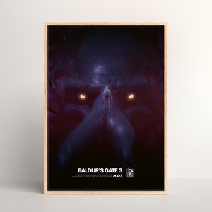 Baldur&#39;s Gate 3 Poster [ Physical Print | Game Wall Art | Poster Art Print | Poster Gift | Wall Poster | Video Game | PC Gaming Setup ]
