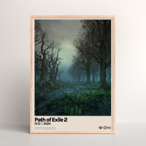 Path of Exile 2 Poster [ Hell- & Dunkelmodus | Minimalistisch | Physischer Druck | Videospielkunst | Druck Geschenk | Wandposter | PC Gaming Einrichtung]