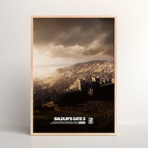 Baldur&#39;s Gate 3 Poster [ Physical Print | Game Wall Art | Poster Art Print | Poster Gift | Wall Poster | Video Game | PC Gaming Setup ]