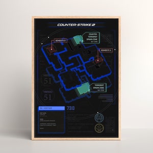 Counter-Strike x Vertigo kaartposter [ Game Wall Art | Posterafdruk | Kunstdruk | Postercadeau | Muurposter | Videogame | FPS | CSGO | CS2]