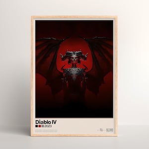 Diablo IV Poster [ Physical Print | Game Wall Art | Poster Print | Art Print | Poster Gift | Wall Poster | Video Game | PC Gaming Setup ]