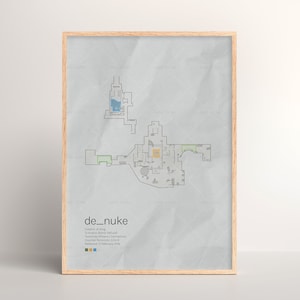Counter-Strike x Nuke Map Poster [Art mural du jeu | Impression d'affiche | Impression artistique | Cadeau d'affiche | Affiche murale | Jeu vidéo | FPS | CSGO | CS2 ]