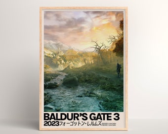 Póster de Baldur's Gate 3 [Impresión física/Arte de pared del juego/Impresión de arte de póster/Regalo de póster/Póster de pared/Videojuego/Configuración de juegos de PC]