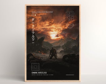 Dark Souls II Poster [ Physical Print | Game Wall Art | Poster Art Print | Poster Gift | Wall Poster | Video Game | PC Gaming Setup ]