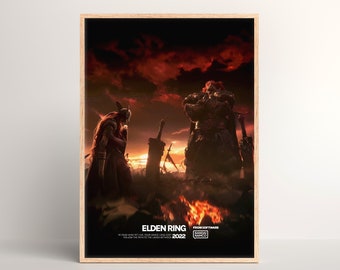 Elden Ring Poster [ Physical Print | Game Wall Art | Poster Art Print | Poster Gift | Wall Poster | Video Game | PC Gaming Setup ]