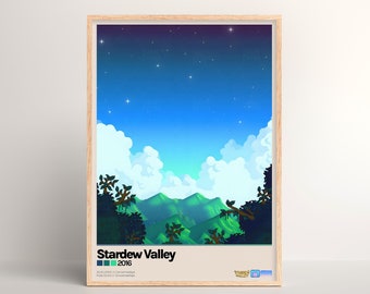 Stardew Valley Poster [ Light & Dark Mode | Minimalist | Physical Print | Video Game Art | Print Gift | Wall Poster | PC Gaming Setup ]