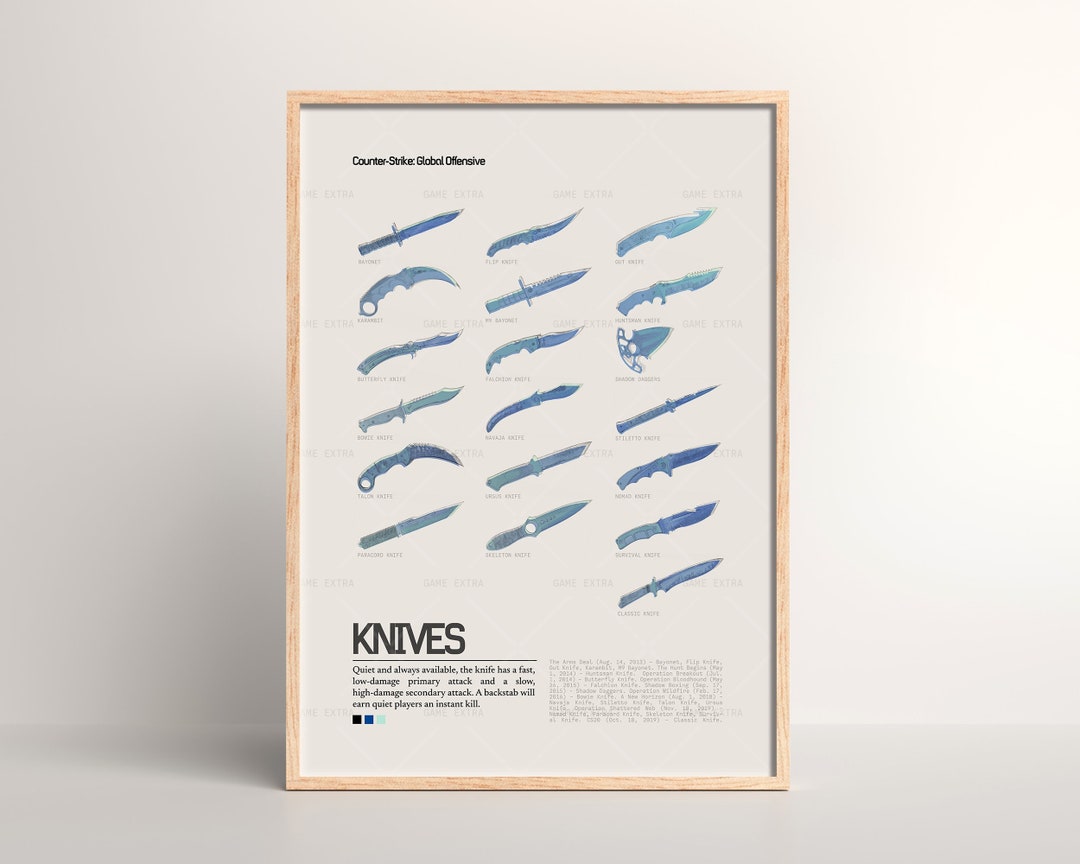 Counter-strike 2 X Knives Poster Game Wall Art Poster Print Art Print ...