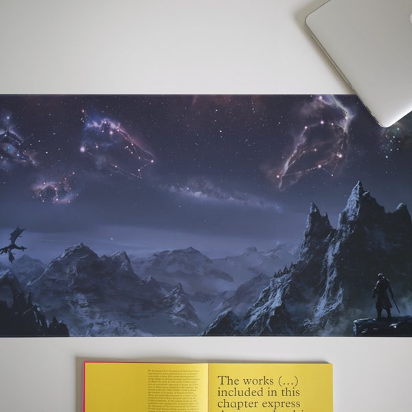 Skyrim Premium Gaming Mouse Pad [ Non-slip | Quality Prints | PC Computer Accessories Peripheral | Desk Mat | Large Long ]